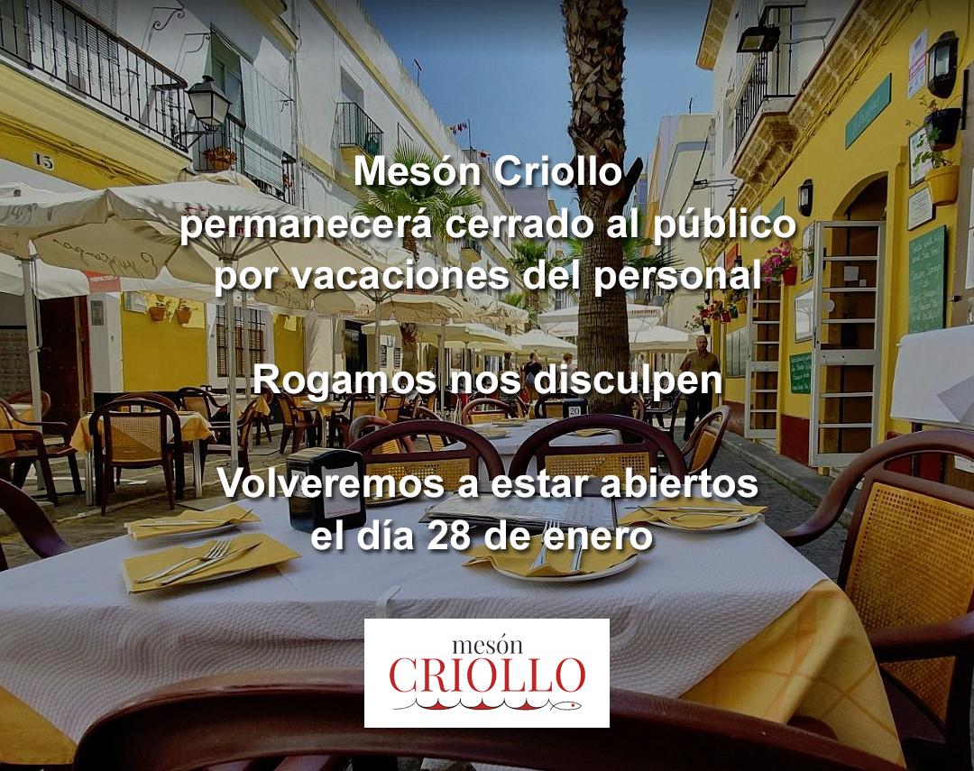 Cierre por vacaciones